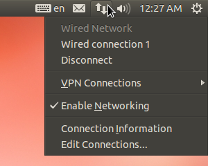 Network menu